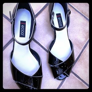 NIB ECCO Patent Tottori Ankle Strap 40 EU/ 9-9.5
